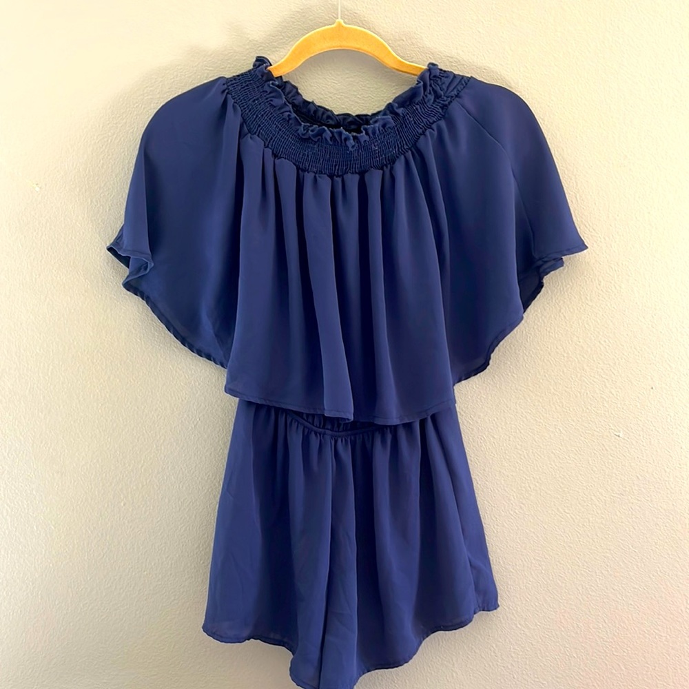 Navy Romper